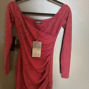 Red sequin dress